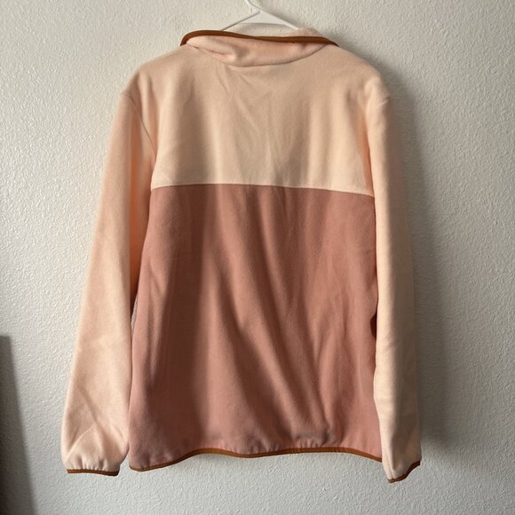 SLD 🦞🦞🦞Columbia Fleece Women Peach Pink Orange Pullover 1/4 Snap Sweatshirt XXL - Picture 5 of 5